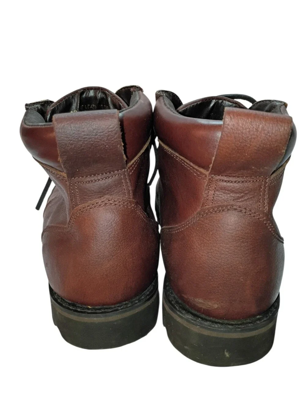 ST JOHNS BAY Genuine Leather Hiking Boots Men's Size 11 Brown Outdoors Brazil